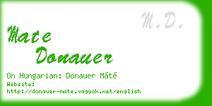 mate donauer business card